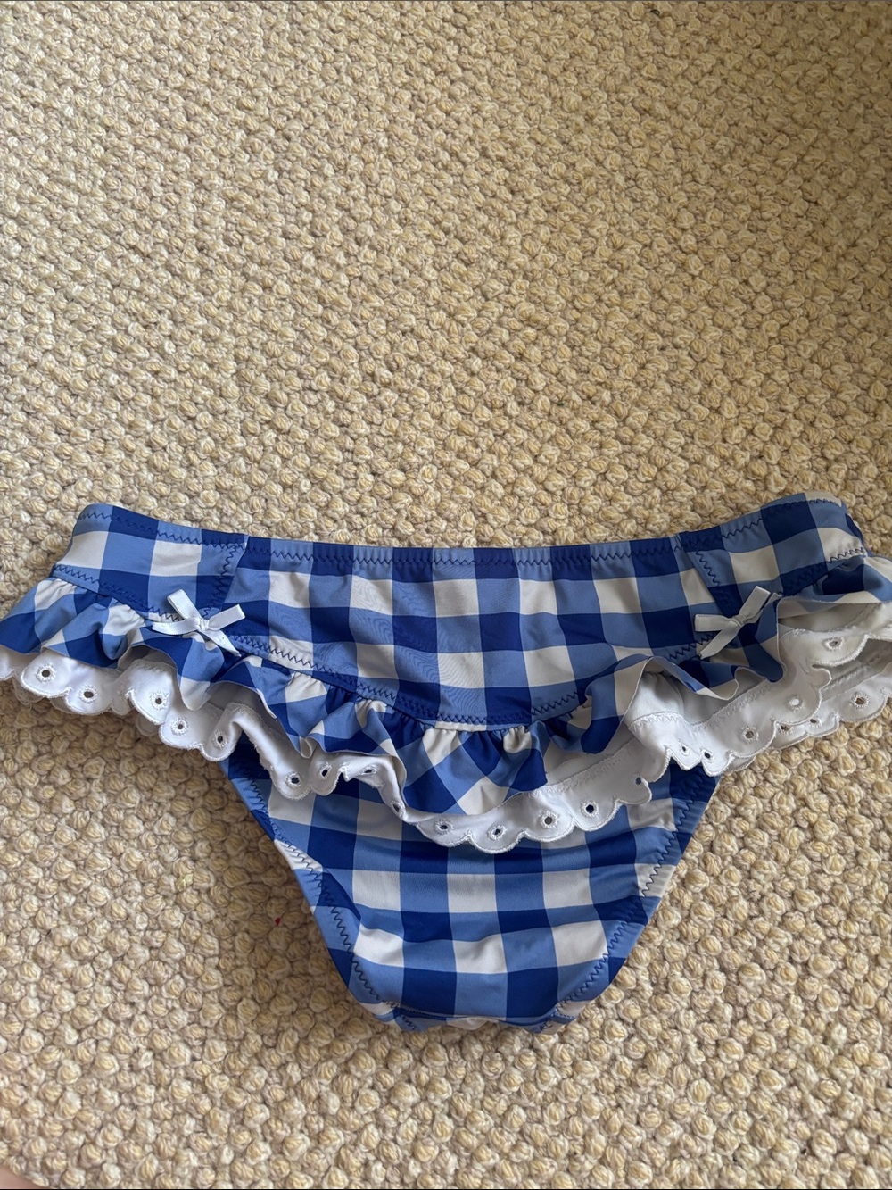Betsey Johnson Blue Gingham Lace Bikini Set - Picture 4 of 7